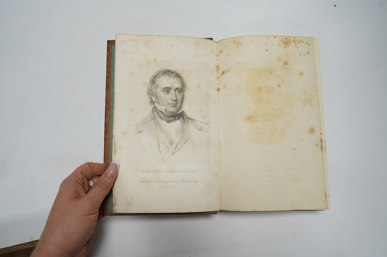 Bindings - Macaulay, Thomas Babington, Lord - The History of England, 5 vols, 8vo, diced calf, 1870; Carlyle, Thomas - The French Revolution, 2 vols, 8vo, calf gilt, 1895 and Robert, Lord - Forty-One Years in India, 2 vo